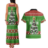 German Shepherd Pine Xmas Christmas Couples Matching Tank Maxi Dress and Hawaiian Shirt Xmas Holiday Patterns - Wonder Print Shop