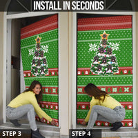 German Shepherd Pine Xmas Christmas Door Cover Xmas Holiday Patterns - Wonder Print Shop