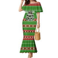 German Shepherd Pine Xmas Christmas Family Matching Mermaid Dress and Hawaiian Shirt Xmas Holiday Patterns - Wonder Print Shop