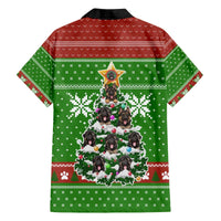 German Shepherd Pine Xmas Christmas Family Matching Off The Shoulder Long Sleeve Dress and Hawaiian Shirt Xmas Holiday Patterns - Wonder Print Shop
