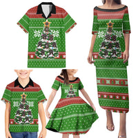 German Shepherd Pine Xmas Christmas Family Matching Puletasi and Hawaiian Shirt Xmas Holiday Patterns - Wonder Print Shop