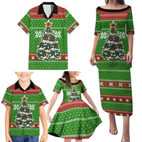 German Shepherd Pine Xmas Christmas Family Matching Puletasi and Hawaiian Shirt Xmas Holiday Patterns - Wonder Print Shop