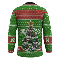 German Shepherd Pine Xmas Christmas Hockey Jersey Xmas Holiday Patterns - Wonder Print Shop