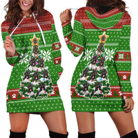 German Shepherd Pine Xmas Christmas Hoodie Dress Xmas Holiday Patterns - Wonder Print Shop