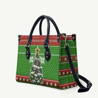 German Shepherd Pine Xmas Christmas Leather Bag Xmas Holiday Patterns - Wonder Print Shop
