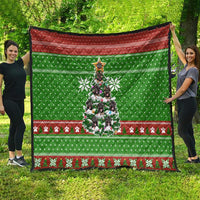 German Shepherd Pine Xmas Christmas Quilt Xmas Holiday Patterns - Wonder Print Shop