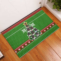 German Shepherd Pine Xmas Christmas Rubber Doormat Xmas Holiday Patterns - Wonder Print Shop