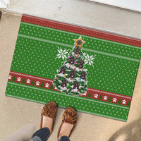 German Shepherd Pine Xmas Christmas Rubber Doormat Xmas Holiday Patterns - Wonder Print Shop