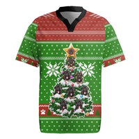 German Shepherd Pine Xmas Christmas Rugby Jersey Xmas Holiday Patterns - Wonder Print Shop