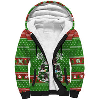 German Shepherd Pine Xmas Christmas Sherpa Hoodie Xmas Holiday Patterns - Wonder Print Shop