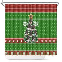 German Shepherd Pine Xmas Christmas Shower Curtain Xmas Holiday Patterns - Wonder Print Shop