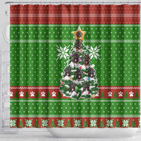 German Shepherd Pine Xmas Christmas Shower Curtain Xmas Holiday Patterns - Wonder Print Shop
