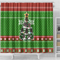 German Shepherd Pine Xmas Christmas Shower Curtain Xmas Holiday Patterns - Wonder Print Shop