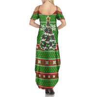 German Shepherd Pine Xmas Christmas Summer Maxi Dress Xmas Holiday Patterns - Wonder Print Shop