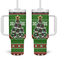 German Shepherd Pine Xmas Christmas Tumbler With Handle Xmas Holiday Patterns - Wonder Print Shop
