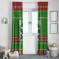 German Shepherd Pine Xmas Christmas Window Curtain Xmas Holiday Patterns - Wonder Print Shop