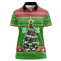 German Shepherd Pine Xmas Christmas Women Polo Shirt Xmas Holiday Patterns - Wonder Print Shop