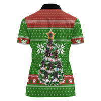 German Shepherd Pine Xmas Christmas Women Polo Shirt Xmas Holiday Patterns - Wonder Print Shop