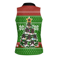 German Shepherd Pine Xmas Christmas Women Sleeveless Polo Shirt Xmas Holiday Patterns - Wonder Print Shop