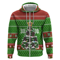German Shepherd Pine Xmas Christmas Zip Hoodie Xmas Holiday Patterns - Wonder Print Shop