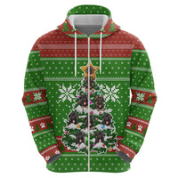 German Shepherd Pine Xmas Christmas Zip Hoodie Xmas Holiday Patterns - Wonder Print Shop