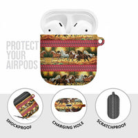 Horse Native American Pattern Christmas Christmas AirPods Case Xmas Holiday Patterns - Wonder Print Shop