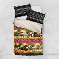 Horse Native American Pattern Christmas Christmas Bedding Set Xmas Holiday Patterns - Wonder Print Shop