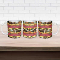Horse Native American Pattern Christmas Christmas Ceramic Mug Xmas Holiday Patterns - Wonder Print Shop