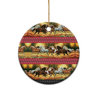 Horse Native American Pattern Christmas Ceramic Ornament Xmas Holiday Patterns - Wonder Print Shop