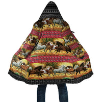 Horse Native American Pattern Christmas Christmas Cloak Xmas Holiday Patterns - Wonder Print Shop