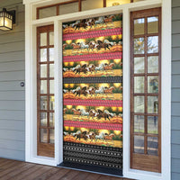 Horse Native American Pattern Christmas Christmas Door Cover Xmas Holiday Patterns - undefined