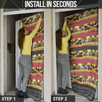 Horse Native American Pattern Christmas Christmas Door Cover Xmas Holiday Patterns - undefined