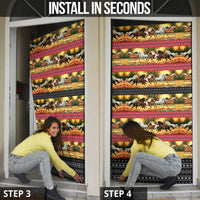 Horse Native American Pattern Christmas Christmas Door Cover Xmas Holiday Patterns - undefined