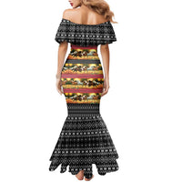 Horse Native American Pattern Christmas Christmas Family Matching Mermaid Dress and Hawaiian Shirt Xmas Holiday Patterns - Wonder Print Shop