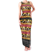 Horse Native American Pattern Christmas Christmas Family Matching Tank Maxi Dress and Hawaiian Shirt Xmas Holiday Patterns - Wonder Print Shop