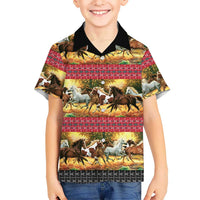 Horse Native American Pattern Christmas Christmas Hawaiian Shirt Xmas Holiday Patterns - Wonder Print Shop