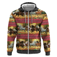 Horse Native American Pattern Christmas Christmas Hoodie Xmas Holiday Patterns - Wonder Print Shop