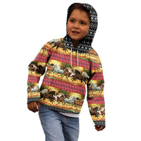 Horse Native American Pattern Christmas Christmas Kid Hoodie Xmas Holiday Patterns - undefined