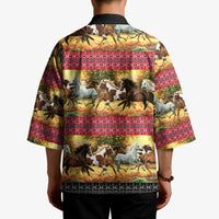 Horse Native American Pattern Christmas Christmas Kimono Xmas Holiday Patterns - Wonder Print Shop