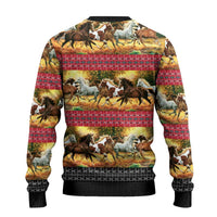 Horse Native American Pattern Christmas Ugly Christmas Sweater Xmas Holiday Patterns - Wonder Print Shop