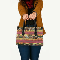 Horse Native American Pattern Christmas Christmas Leather Bag Xmas Holiday Patterns - Wonder Print Shop