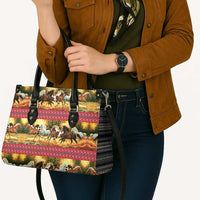 Horse Native American Pattern Christmas Christmas Leather Bag Xmas Holiday Patterns - Wonder Print Shop