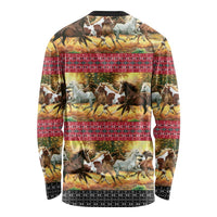 Horse Native American Pattern Christmas Christmas Long Sleeve Shirt Xmas Holiday Patterns - Wonder Print Shop