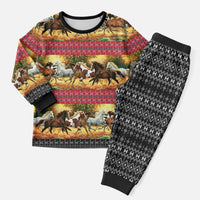Horse Native American Pattern Christmas Christmas Pajama Set Xmas Holiday Patterns - Wonder Print Shop