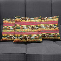 Horse Native American Pattern Christmas Christmas Pillow Cover Xmas Holiday Patterns - Wonder Print Shop