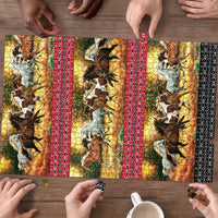 Horse Native American Pattern Christmas Christmas Puzzle Xmas Holiday Patterns - Wonder Print Shop