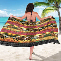 Horse Native American Pattern Christmas Christmas Sarong Xmas Holiday Patterns - Wonder Print Shop