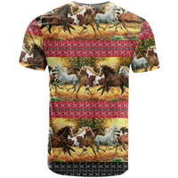 Horse Native American Pattern Christmas Christmas T Shirt Xmas Holiday Patterns - Wonder Print Shop