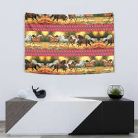Horse Native American Pattern Christmas Christmas Tapestry Xmas Holiday Patterns - Wonder Print Shop