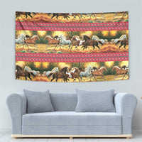 Horse Native American Pattern Christmas Christmas Tapestry Xmas Holiday Patterns - Wonder Print Shop